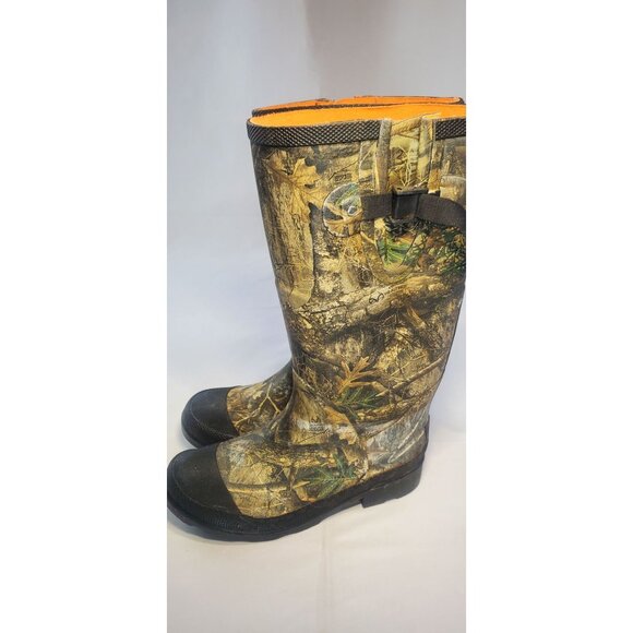 Magellan Outdoors Realtree Edge Camo Rubber Boots Men's Size 8 Upper Tall 157266 - Picture 5 of 10